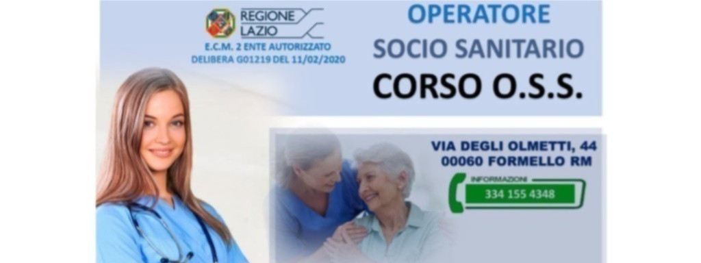 Corso O.S.S. Operatore Socio Sanitario
